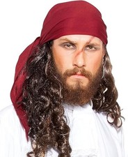 ThePirateDressing Pirate Medieval Renaissance Halloween Triangle Bandana Red