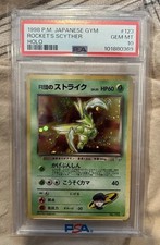 1998 Pokemon Japanese Gym Rockets Scyther Psa 10 Double Swirl