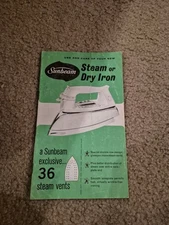 Use And Care Of Your New Sunbeam Steam Or Dry Iron
