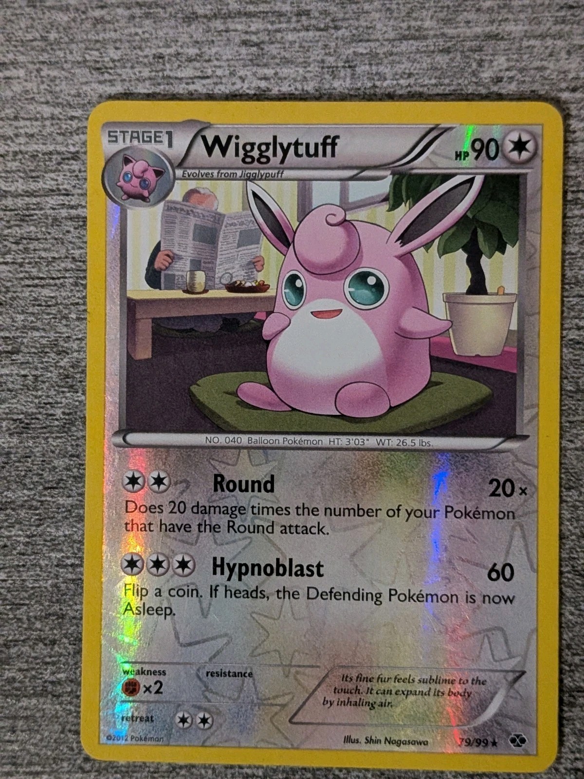 Pokemon 2012 Light Play Wigglytuff 79/99 Next Destinies REVERSE Holo - 864
