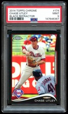 2014 Topps Chrome Black Refractor #174 Chase Utley /100 PSA 9 MINT
