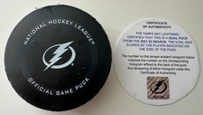 Anthony Cirelli Tampa Bay Lightning Goal Puck Game Used - Team LOA 🔥🔥