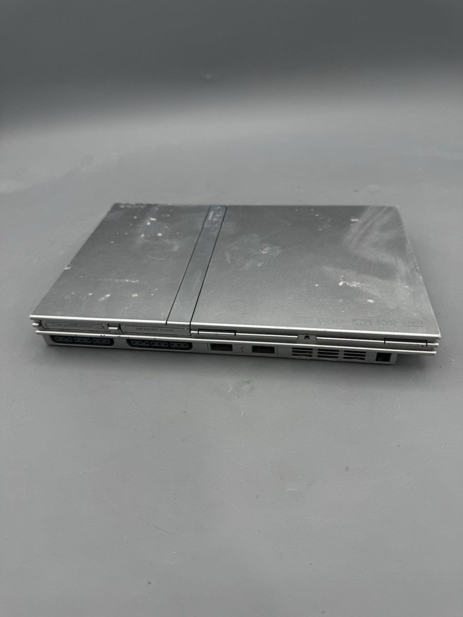 PlayStation 2 PS2 Slim Silver SCPH-75004 PAL Console Only CLEANED