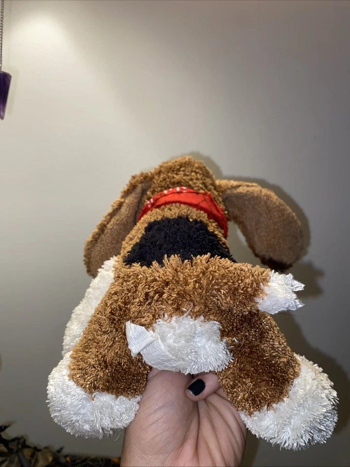 复古 2004 年动物冒险小猎犬狗毛绒棕色白色填充动物 — 第 3/4 张图片