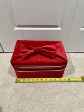 NWT Est e Lauder 2024 Holiday Red Velvet Makeup Case - Luxury Cosmetics Bag