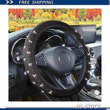 Universal Steering Wheel Cover Rhinestone Bow Design Universal Steering Wheel Cover Rhinestone Bow Design