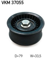 Skf Umlenk-/FüHrungsrolle Keilrippenriemen Vkm 37055 Kunststoff 75,5Mm FüR Range