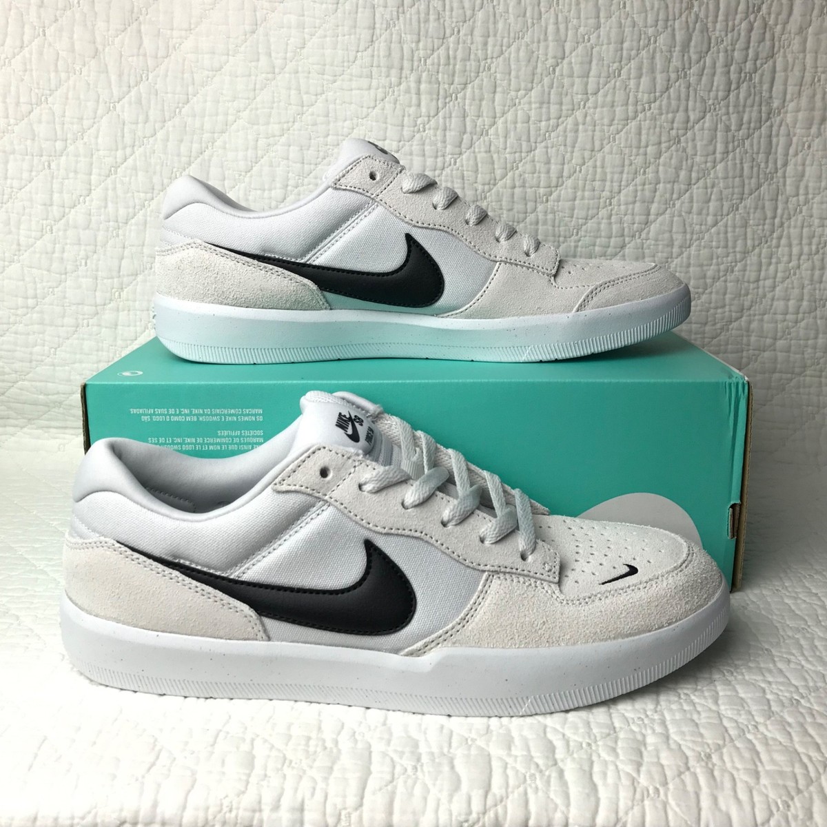 Nike SB Force 58 Skateboarding Shoes Men's SZ 8 Black Photon Dust