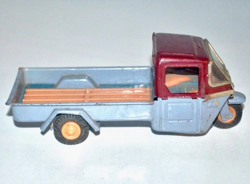 Vintage 1950s 1960s Bandai Japan Tin Friction Three-Wheel Truck