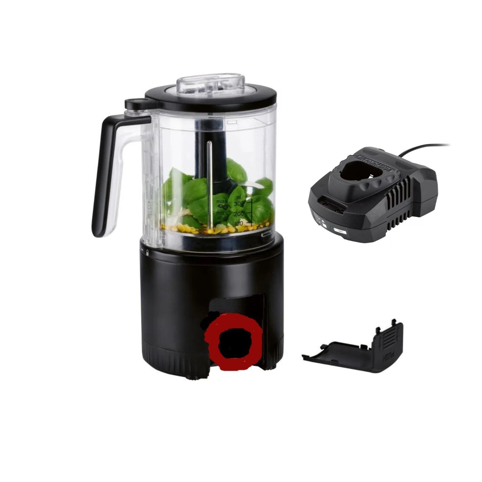 Hachoir multifonction sans fil puissant à lames inox pour hacher et mixer sans effort