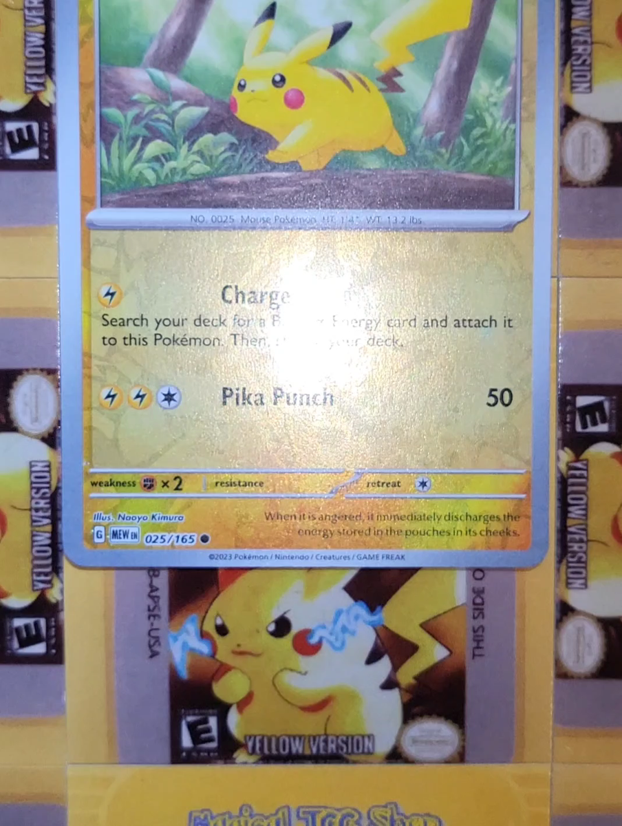 Pokemon Pikachu Costco Exclusive Promo 025/165 Double Reverse Holo Swirl NM  | eBay