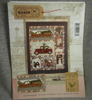 Bringing Home the Tree Buttermilk Basin 7 Block Woolen Quilt Christmas Snowman