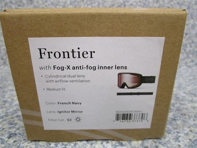 SMITH Goggles S2 FRONTIER Fog-X Medium Fit French Navy w Ignitor Mirror Lens