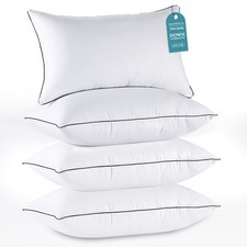 Pillows Queen Size Set of 4, Luxury Hotel Bed Pillows Set with Down Alternati...