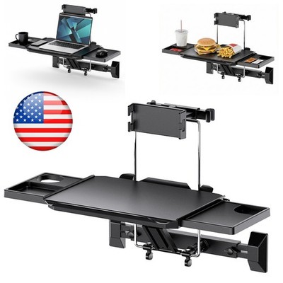 Foldable Car Back Seat Tray Table Laptop Desk with Phone Holder for Travel Work