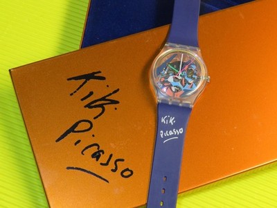 Ultra seltenes Swatch Special - KIKI PICASSO - 85er Version with ''reversed face''