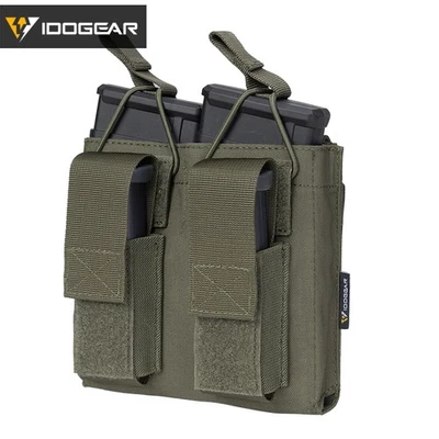 Bolsa Mag táctica IDOGEAR Mag Carrier doble tapa abierta 5,56 y pistola MOLLE caza