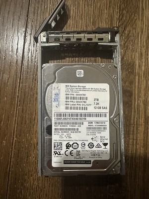 IBM Lenovo 2TB 7.2K SAS 12Gb/s 2.5'' SFF Enterprise HDD 00WK780 00WK781