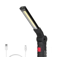 Auto Repair Working Light Magnet Foldable Charging LED Flashlight W/ USB
