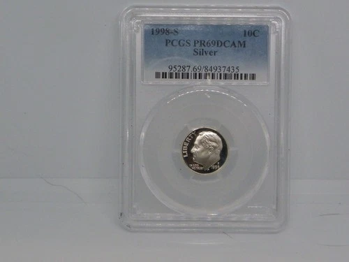 1998 S SILVER ROOSEVELT DIME PCGS PR69