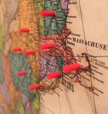 40-Pack Red Magnetic Push Pins Map Magnets for Travel, Home Office