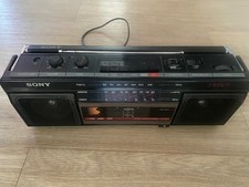 Sony CFS-230S Vintage Speaker Kassettenspieler Radio Boombox schwarz