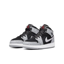 Nike Air Jordan 1 Mid SE DM6216-016 Sneaker Kids US 5 Black Gray Lifestyle Shoes