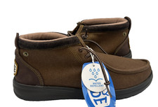 Hey Dude Men's Wally Mid Gripr Workwear Slip On Boots Brown Size:12 78H