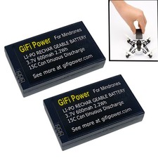 Paquete de 2 baterías de reabastecimiento de combustible para PARROT MINIDRONES Jumping Sumo Rolling Spider 15C