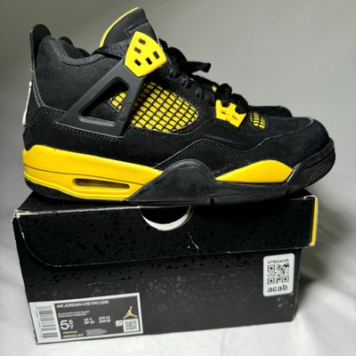 Size 5.5 - Nike Air Jordan 4 Retro GS Thunder 2023 Men's Shoes