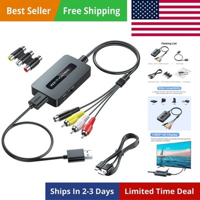 RCA Svideo to HDMI Converter with HD CableRCA and Svideo Integrated, CVBS Com...