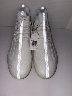 adidas Adizero Primeknit White Chrome Football Cleats GX5420 Men's Size 16 US