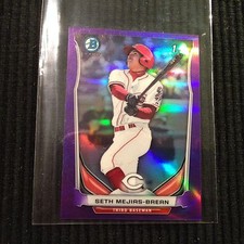 2014 BOWMAN CHROME FACTORY MINI #36 SETH MEJIAS-BREAN *PURPLE REFRACTOR #1/3*