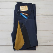 Tailored Sportsman Girls Light Weight Tech Breeches Clarino Patch BlueNavy