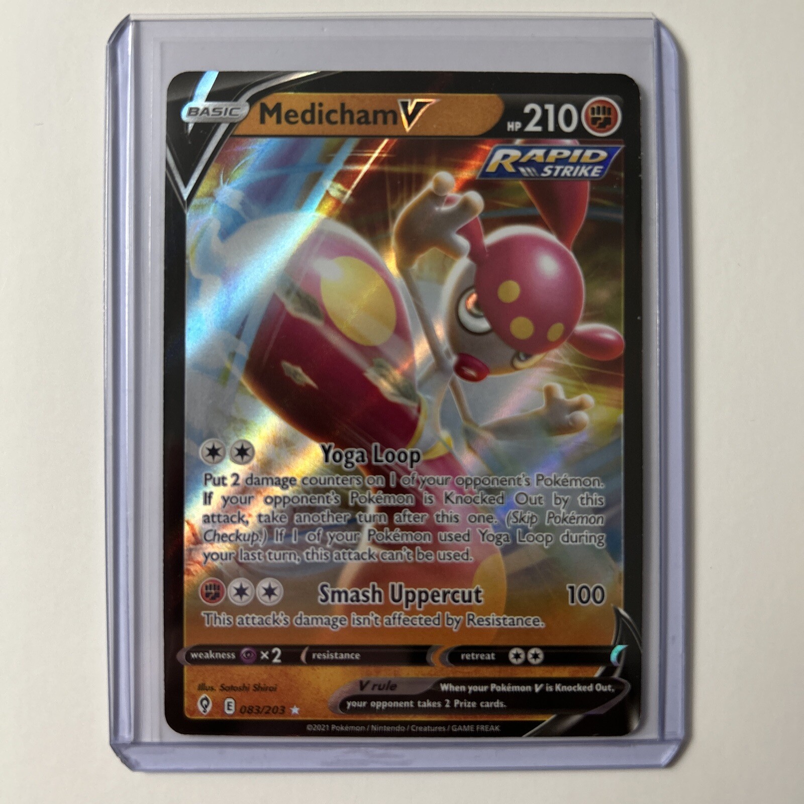 Medicham V 083/203 Evolving Skies Full Art 2021 Ultra Rare Pokemon NM-Mint