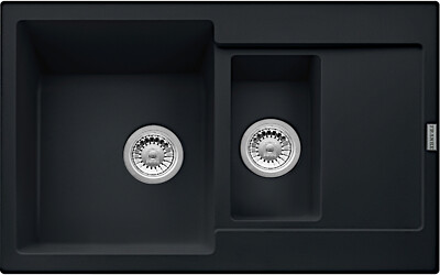 FRANKE Maris MRG 651-78 in BLACK MATT mit Druckknopfventil u. Abtropfbecken /...