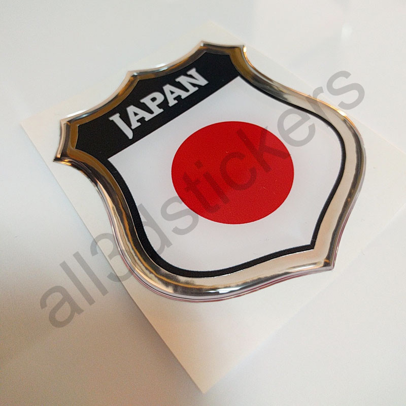 Autocollant Japon Emblème Adhésif Japon Drapeau 3D Résine Voiture Moto Sticker eBay