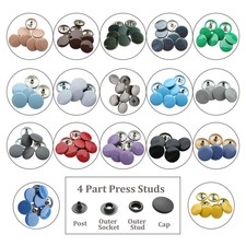 Metal Press Studs Snap Fasteners Button for Leather Craft Clothing Bags Repair
