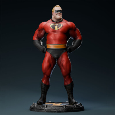 Mr. Incredible 3D print figure 1/6 32cm Model Kit Unpainted