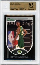 KEVIN DURANT (#/2999 - POP 10) 2007 Bowman #111 Rookie RC BGS 9.5 TOUGH GRADE