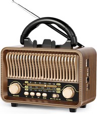 Portable AM FM Radios Transistor Shortwave Retro Vintage Radio Bluetooth Speaker