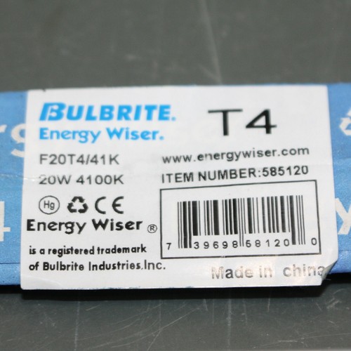 (12) Bulbrite Energy Wiser Ultra Slim Fluorescent Lamp 585120, 20W, T4, 4100K - Picture 5 of 5