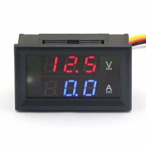 12V Dual LED Digital Kfz Voltmeter Amperemeter DC 0-100V 0-50A Range - Bild 1 von 8
