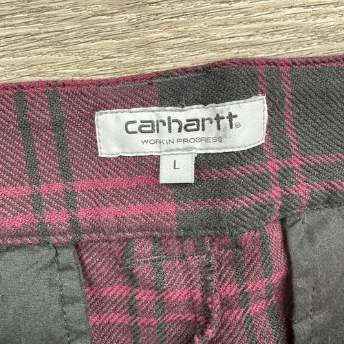 Carhartt WIP Pulford Red & Black Plaid Pants, Men’s Large - Picture 3 of 7
