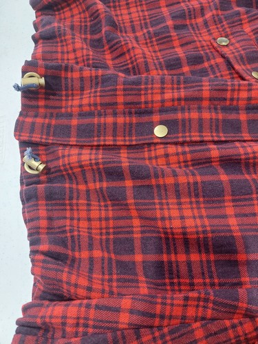 Tralala rot kariert lange Kapuzenjacke Japan Import Größe M Mantel Lolita Harajuku - Bild 8 von 12
