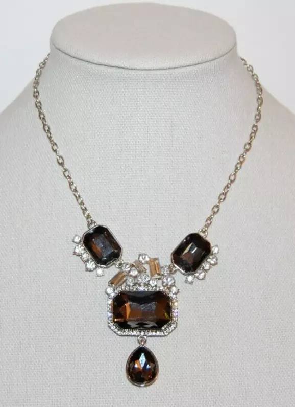 Grey choker necklace sale