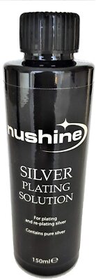 NUSHINE SILBERBESCHICHTUNGSLÖSUNG - stellt abgenutzten Silberteller oder Platten echtes Silber wieder her