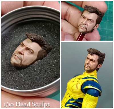 hugh jackman  1/10 wolverine head V.02 for zdtoys Preorder shipped within 7 Day