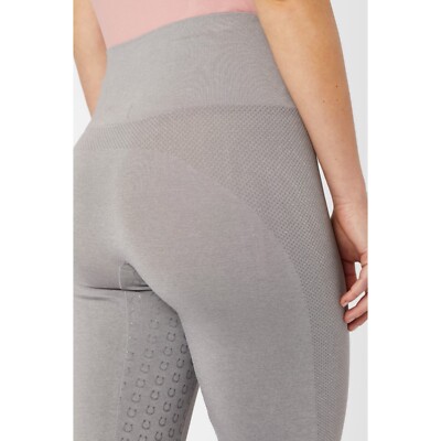 Horze Naomi SEAMLESS Reittights, Vollsilikonsitz - Grau - Super Bequem