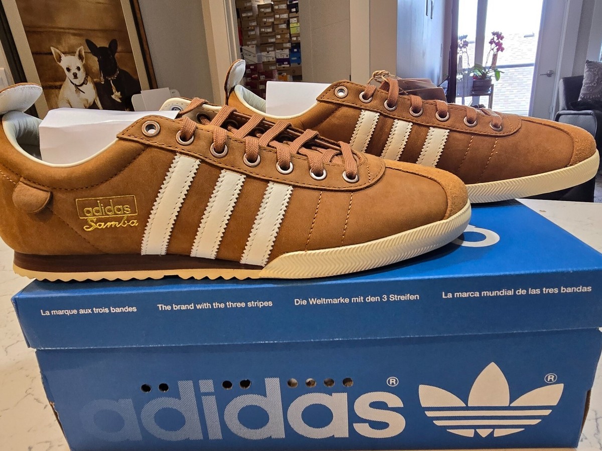 adidas mens Samba 62 JI3219 Shoes Wild Brown / Off White
